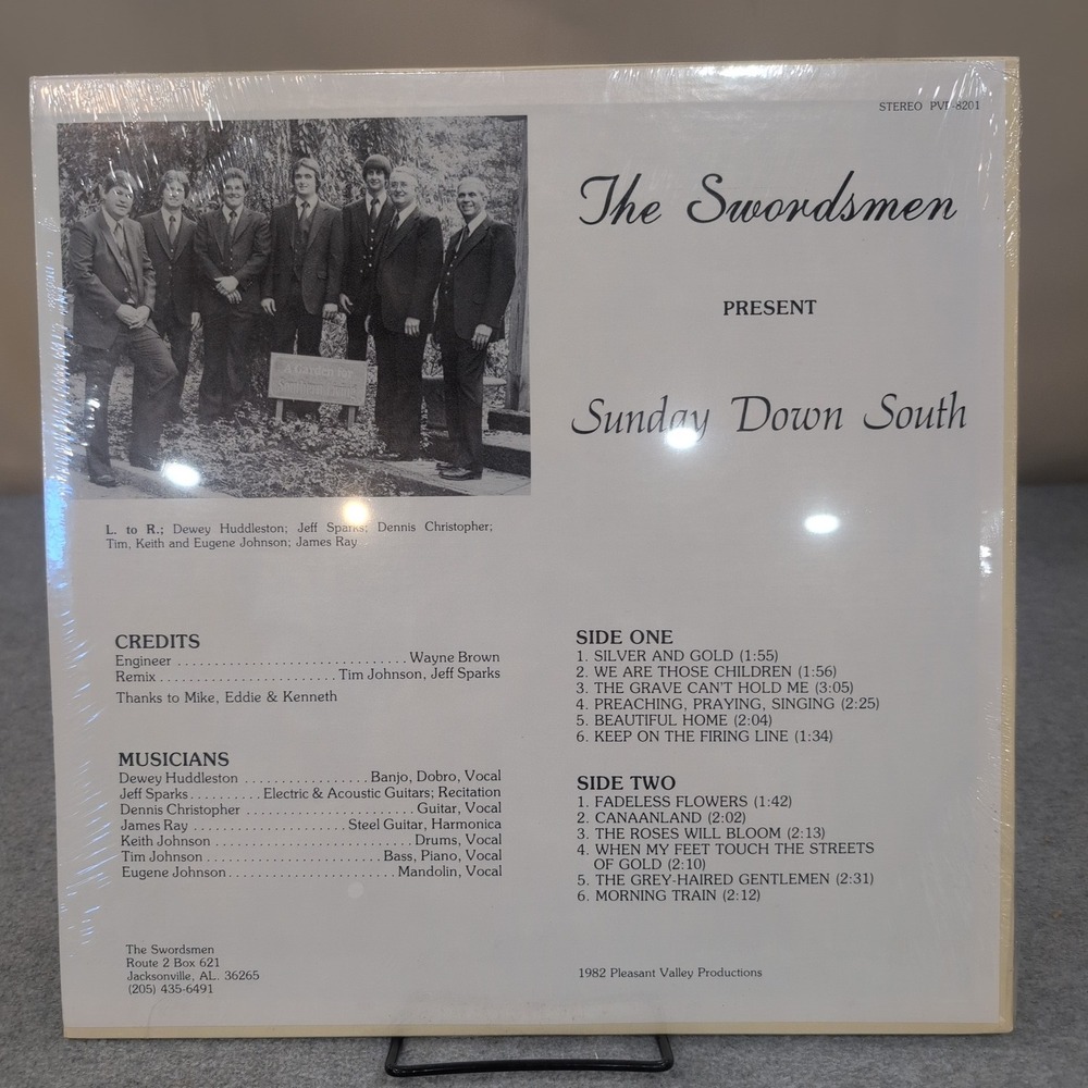 The Swordsmen Sunday Down South Vinyl LP 1982 Gospel Bluegrass PV-8201 New - Picture 2 of 2
